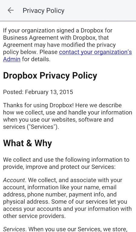 Privacy Policy for Android (Google Play) Template Privacy Policy